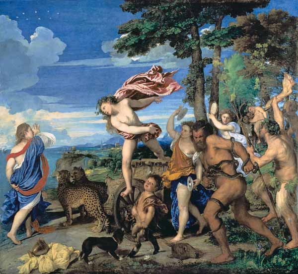 Bacchus und Ariadne von Tizian (Tiziano Vercellio/ Titian)