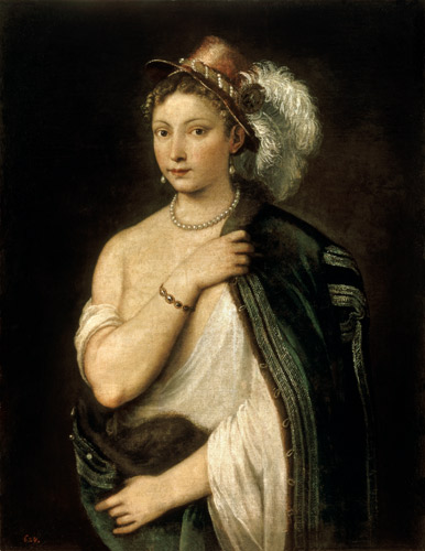 Female Portrait von Tizian (Tiziano Vercellio/ Titian)