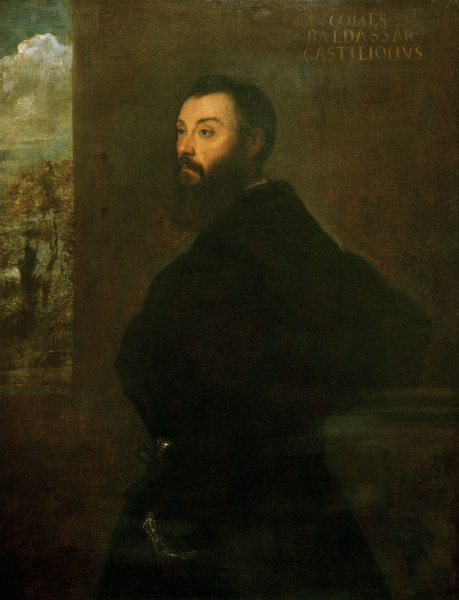 Baldassare Castiglione / Gem.v.Tizian von Tizian (Tiziano Vercellio/ Titian)