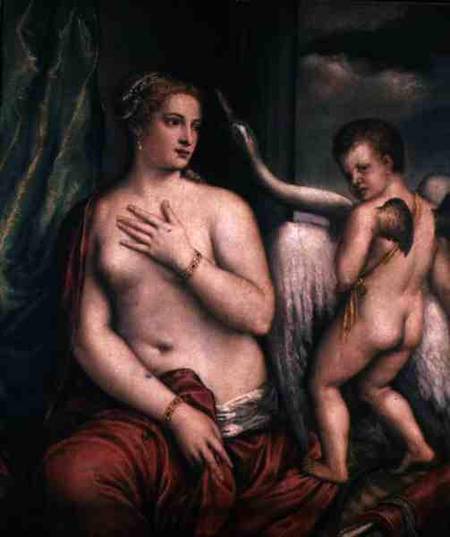 Leda and the Swan von Tizian (Tiziano Vercellio/ Titian)
