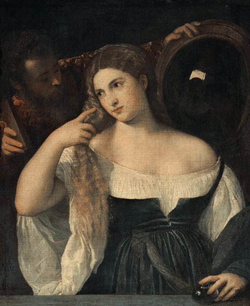 Portrait of a Woman at her Toilet von Tizian (Tiziano Vercellio/ Titian)