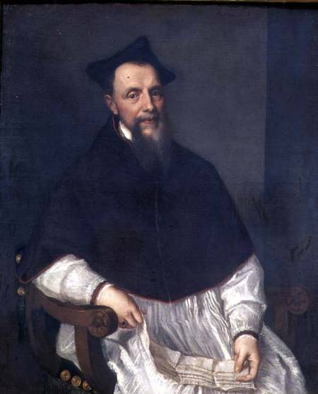 Portrait of Bishop Ludovico Beccadelli von Tizian (Tiziano Vercellio/ Titian)