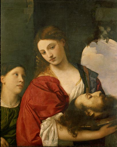 Salome mit dem Haupt Johannes des Taeufers von Tizian (Tiziano Vercellio/ Titian)