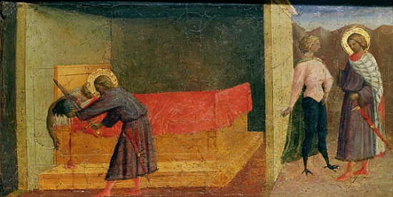 St. Julian the Hospitaller Killing his Mother and Father von Tommaso Masolino da Panicale