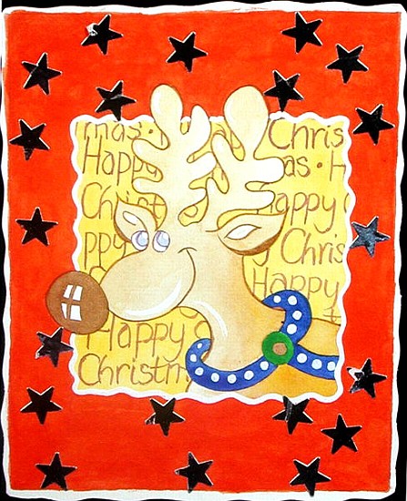 Happy Reindeer, 2005 (w/c on paper)  von Tony  Todd