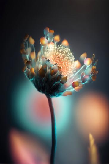 Bunt leuchtende Blume