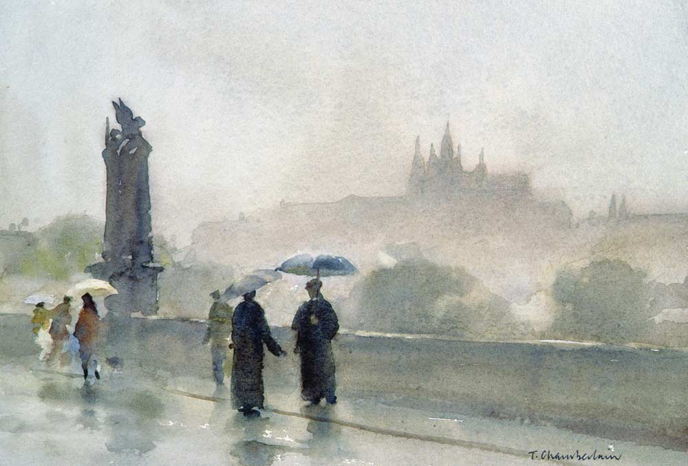 Umbrellas, Charles Bridge, Prague  von Trevor  Chamberlain