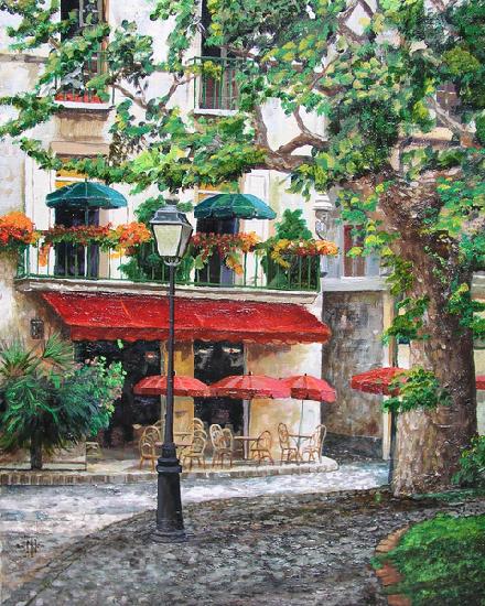 Cafe Beauclaire, Provence 2004