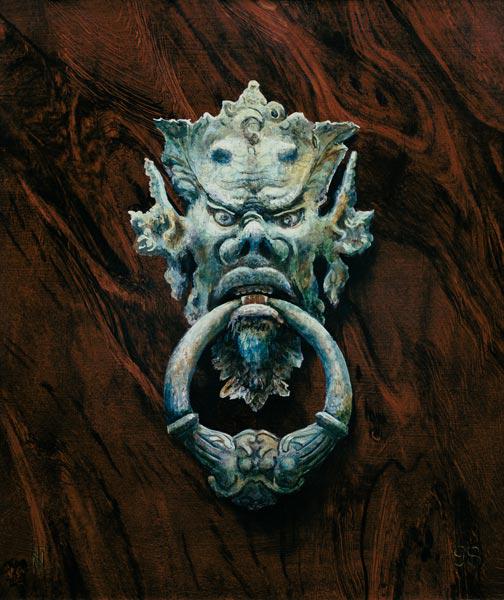 One Pair of Tuscan Knockers (Devil) 1998 (oil on board) 
