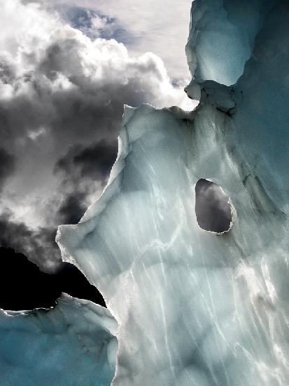 Eisdetails im Franz-Josef-Gletscher