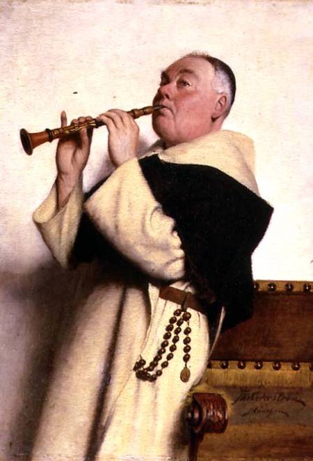 Monk Playing a Clarinet von Ture Nikolaus Cederstrom