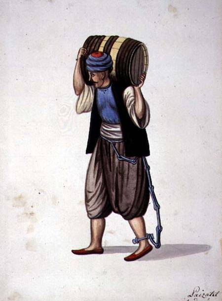 Prisoner in Chains, Ottoman period von Turkish School