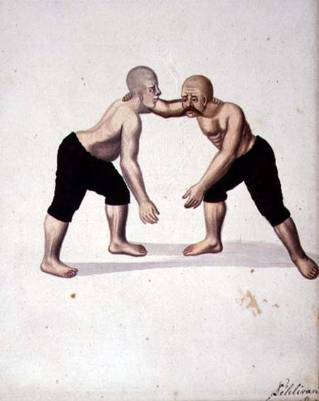 Two Wrestlers, Ottoman period von Turkish School