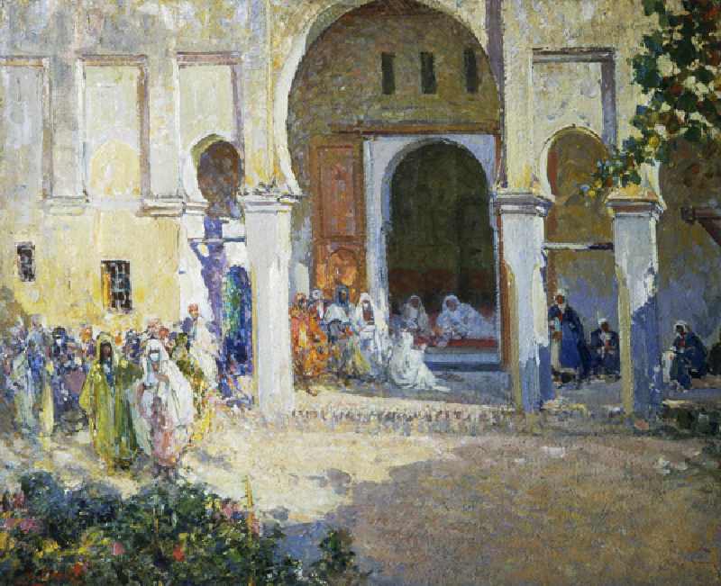 Urteil des Paschas, Gemälde von Ulisse Caputo (1872-1948) von Ulisse Caputo