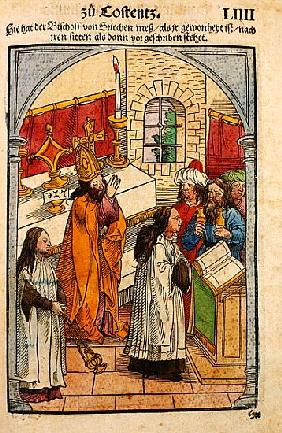 A scene from the Council of Constance, from ''Chronik des Konzils von Konstanz''