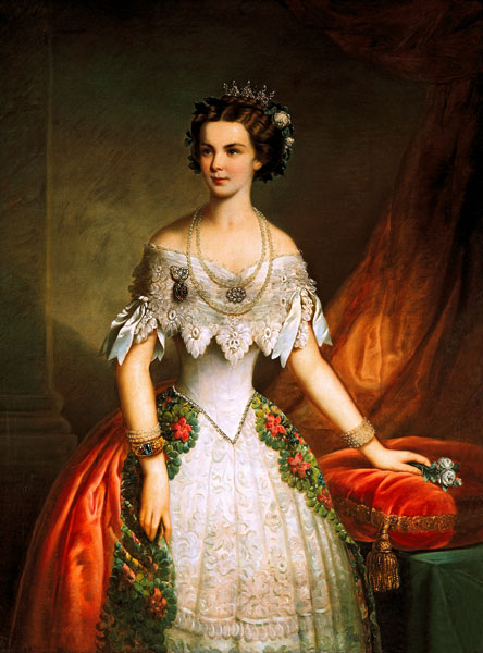 Elisabeth von Österreich (1837-1898) als Verlobte, im Alter von 16 Jahren von (um 1900) Anonym