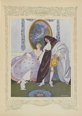 Der König betrachtete den kleinen Hasen, eine Illustration aus "Contes du Temps Jadis" oder "Tales f 1912