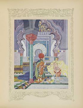 Der Märchenprinz gab drei verzauberte Rohrkolben, Illustration aus Contes du Temps Jadis oder Tales  1912