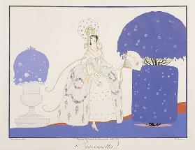 Giacometta, aus der "Masken und Figuren des italienischen Theaters" -Ausgabe des Journal des Dames e 1914