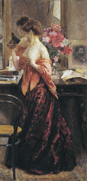 Der Spiegel und die Frau, von Umberto Coromaldi (1870-1948) 1903