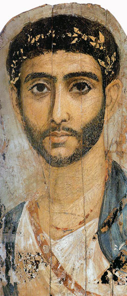 Ägypten: Mumienporträt eines jungen Mannes von Unbekannter Künstler
