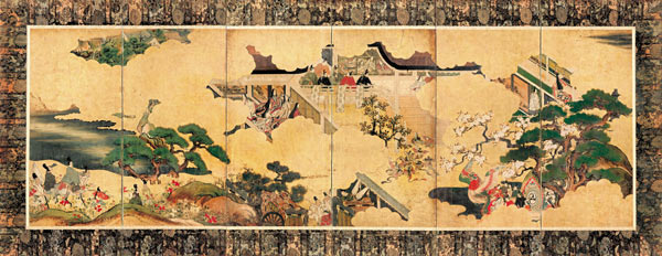 Szenen aus der Geschichte vom Prinzen Genji (Genji Monogatari) von Unbekannter Künstler