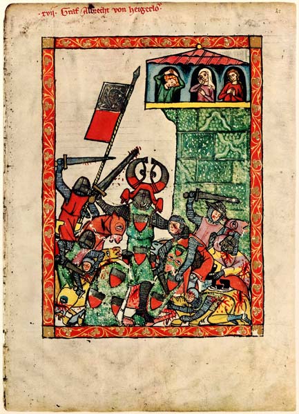 Graf Albrecht II. von Hohenberg-Rotenburg (Darstellung im Codex Manesse) von Unbekannter Künstler