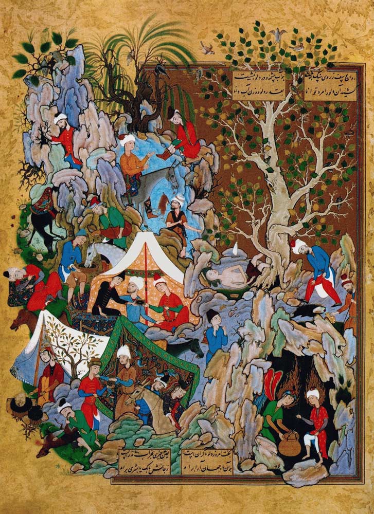 Illustration aus "Haft Aurang (Sieben Throne)" von Dschami von Unbekannter Künstler