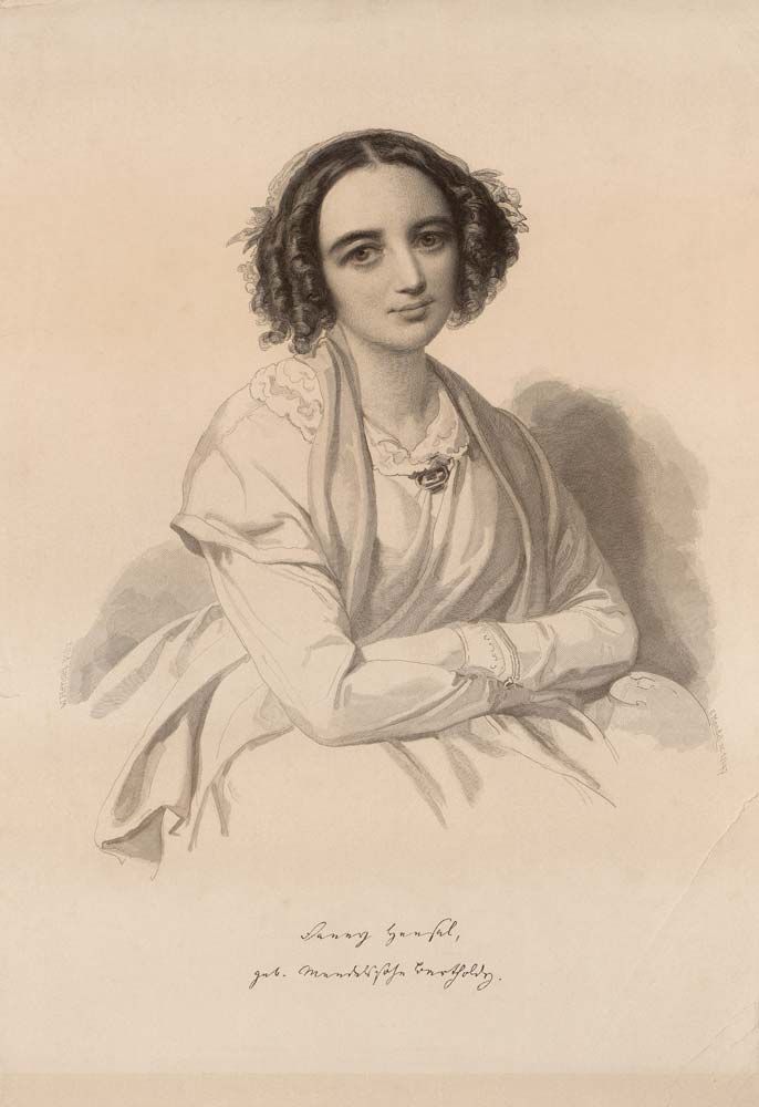 Porträt von Fanny Hensel geb. Mendelssohn (1805-1847) von Unbekannter Künstler