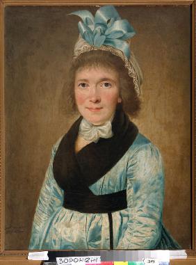 Bildnis einer Frau im blauen Kleid 1799