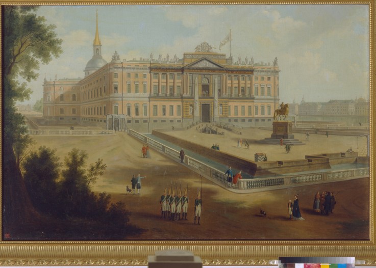 Blick auf den Michael-Palast in St. Petersburg von Unbekannter Künstler