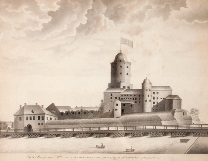 Blick auf die Burg Wyborg von Unbekannter Künstler