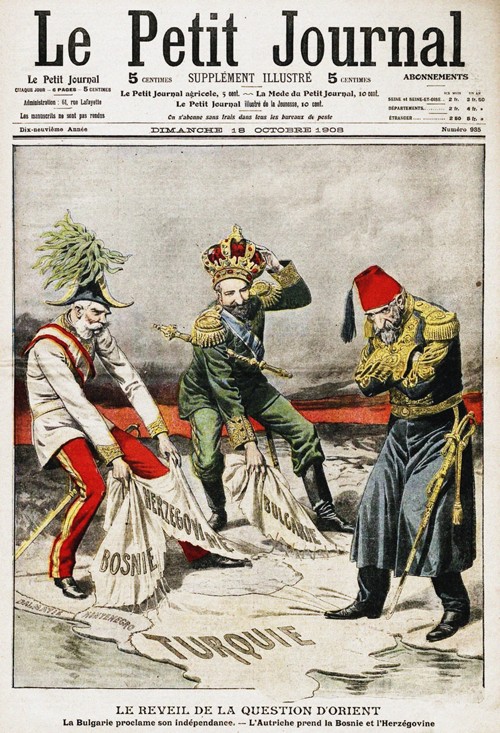 Bosnische Krise. Titelseite des Pariser Le Petit Journal, 18. Oktober 1908 von Unbekannter Künstler