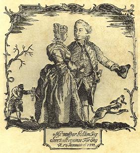 Das Glück nun wendet sich, Graf Struensee, für dich! (Bilderbogen) 1772