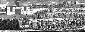 Der Einzug der Salzburger Protestanten durch das Hallesche Tor in Berlin 1732