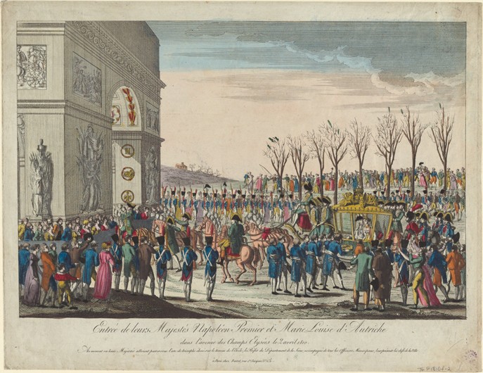Der Hochzeitszug von Napoleon I und Marie-Louise von Unbekannter Künstler