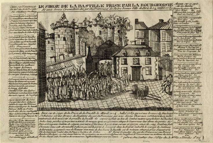 Der Sturm auf die Bastille am 14. Juli 1789 von Unbekannter Künstler