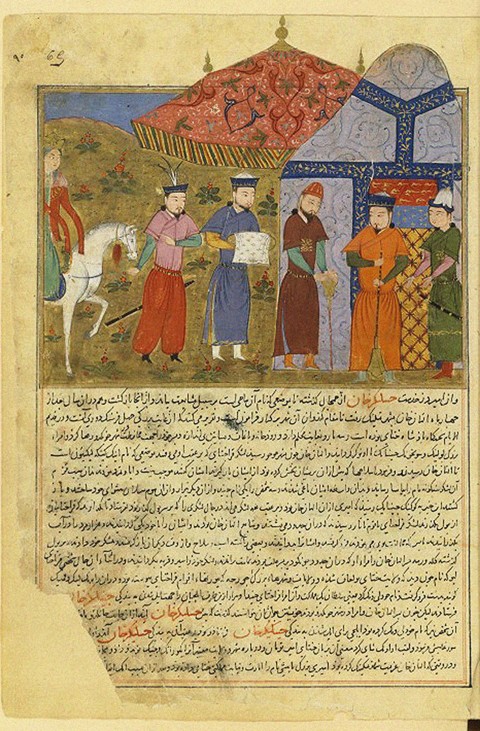 Die Belagerung von Peking 1215. Miniatur aus Dschami' at-tawarich (Universalgeschichte) von Unbekannter Künstler