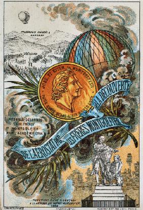 Die Gebrüder Montgolfier, 1784 (Aus der Serie "Der Traum vom Fliegen")