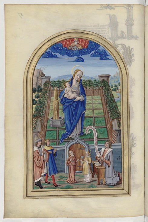 Die Jungfrau Maria. Aus: Chants royaux en l'honneur de la Vierge au Puy d'Amiens von Unbekannter Künstler
