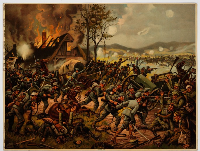 Die Schlacht von Krasnik am 23. August 1914 von Unbekannter Künstler