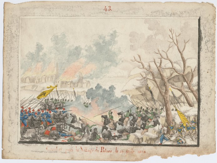 Die Schlacht von Patnos im Oktober 1828 von Unbekannter Künstler