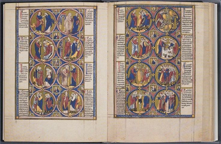 Die Schöpfung. Bible moralisée (Codex Vindobonensis 2554) von Unbekannter Künstler