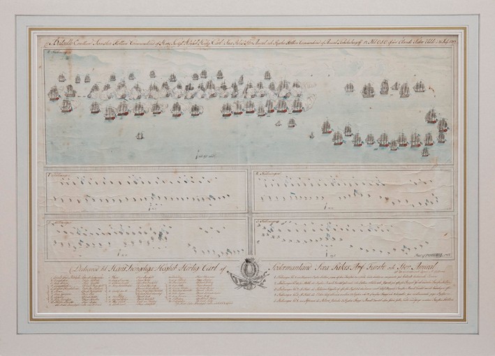 Die Seeschlacht bei Öland am 26. Juli 1789 von Unbekannter Künstler