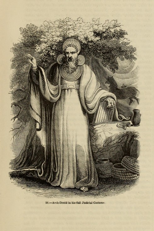 Druide in der Richtertracht (Aus dem Buch "Old England: A Pictorial Museum") von Unbekannter Künstler