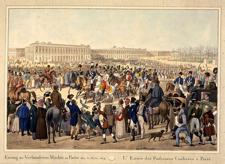 Einzug der Verbündeten in Paris am 31. März 1814 von Unbekannter Künstler