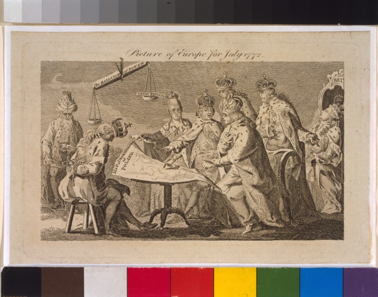 Europabild für Juli 1772 von Unbekannter Künstler