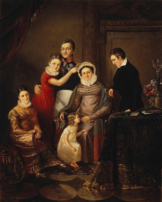 Familienbild von Fürst Nikolai Grigorjewitsch Repnin-Wolkonski von Unbekannter Künstler