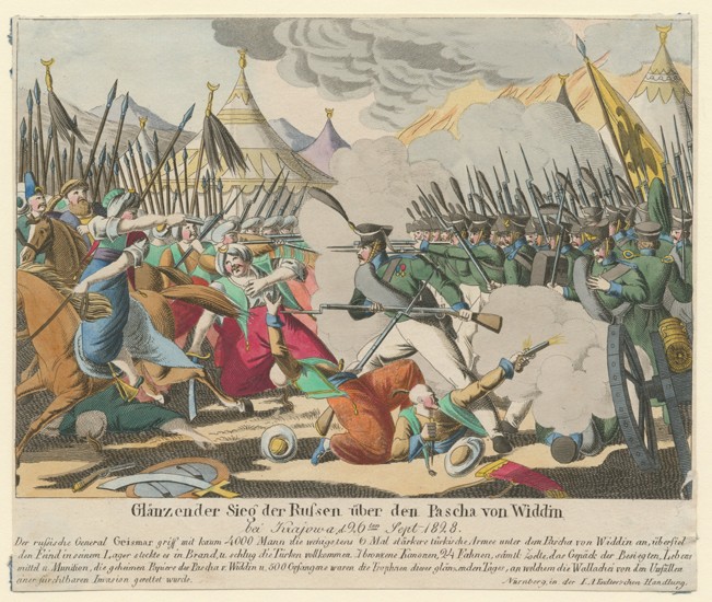 Glänzender Sieg der Russen über den Pascha von Widdin bei Krajowa am 26. September 1828 von Unbekannter Künstler