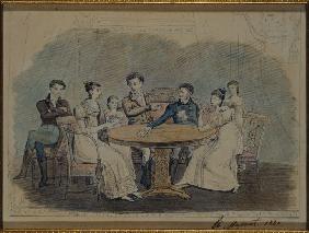 Golizyn-Familie am Tisch 1820